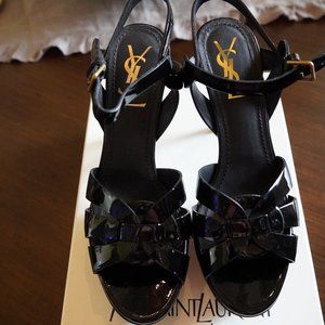 Yves Saint Laurent Patent Tribute Sandals